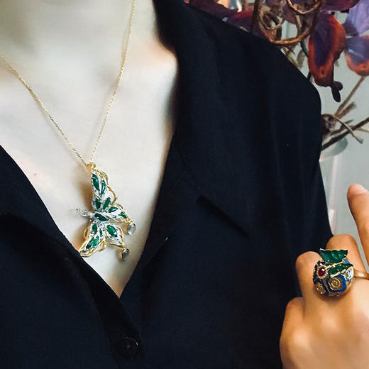 幻之蝶蝴蝶胸针吊坠双戴定【定制款】 商品图3