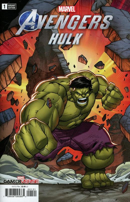 复仇者联盟 绿巨人 浩克 斜线 Marvel Avengers Hulk （2020）变体 商品图0
