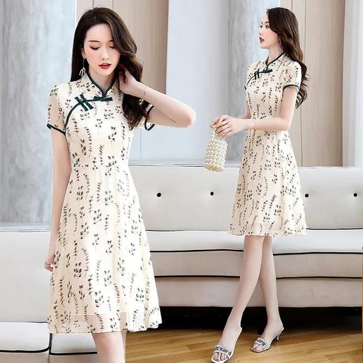CQ CPYY9003夏季减龄显瘦收腰短袖连衣裙 商品图1