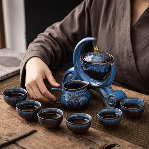 【茶具】新款全自动柴烧懒人茶具套装家用简约功夫茶杯复古陶瓷茶器 商品图2