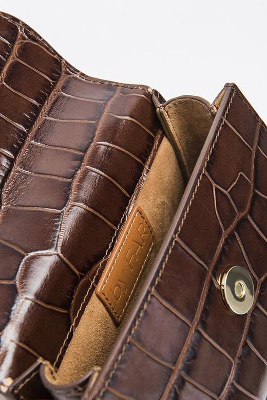 By Far 天空蓝/焦糖棕/红褐色/黑色mini鳄鱼纹两用包 商品图12