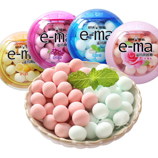悠哈溢玛柠檬味/玫瑰味/薄荷味爽喉糖33g 商品图0