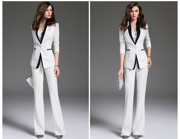 J6100662C颈袖添香2024春秋季新款时尚气质修身西装工作服西服职业女裤套装J6100662C