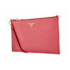 PRADA 普拉达 女士 Saffiano 皮革金属刻字徽标迷你手拿包 粉红 1NH004 PN9 F0505 商品缩略图1
