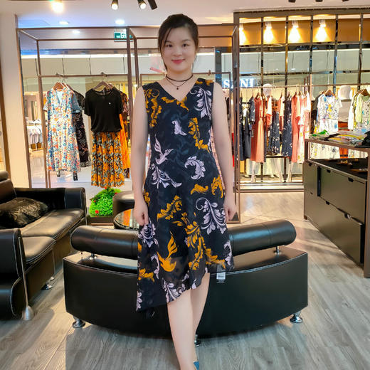 3S5822--赤金色无袖连衣裙 商品图3