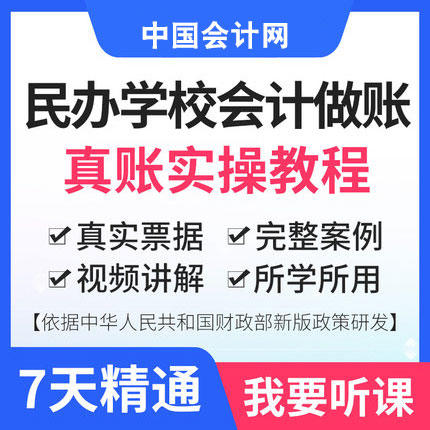 民办学校行业真账实操 商品图0