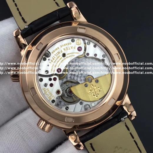 百达翡丽星空升级终极版6102款｜6104款超级复杂功能系列。日内瓦苍穹系列你可想象把星空佩戴在腕上吗？这款星空腕表独具特别星象功能，蓝色圆表盘上就能欣赏日内瓦苍穹图，还有金色月球运行轨迹，熬时20个 商品图6