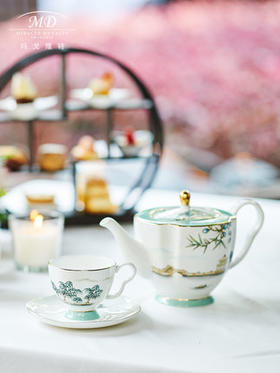 M20玛戈隆特西湖盛宴15头莲蓬咖啡具骨瓷咖啡具套装家用