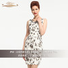 YIQU丨“繁花秋拾”背心裙（白底黑花）P 商品缩略图0