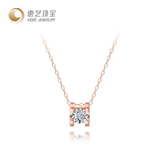 18K金钻石经典牛头款项链 商品图6