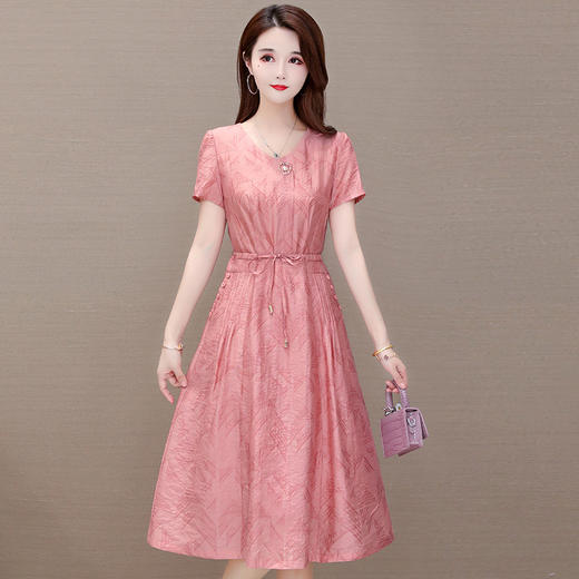 YWE-ALLJ20A45A时尚2020夏新款修身气质减龄收腰天丝a字裙 商品图1