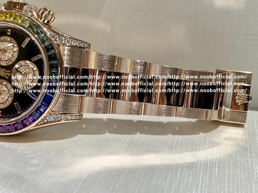 客订 真彩红、迪 N厂4130改造宝石 金粉三圈 宝石字面 18K玫瑰金厚金打造 小贵 细节分享 官方200w起，彩虹圈的难度在于宝石的摘採还有颜色搭配，颜色接替不均就很难达到链接的效果，所以官方 商品图5