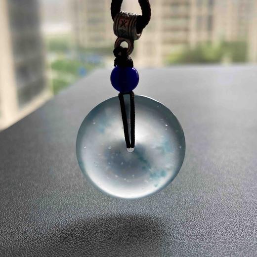 玻璃种雪花棉厚庄飘花翡翠平安扣 商品图10