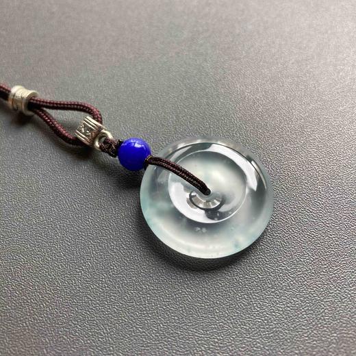 玻璃种雪花棉厚庄飘花翡翠平安扣 商品图3