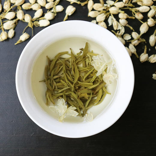 高等级茉莉甘露 纯茉莉花窨制 明前高山甘露绿茶 无香精 50克装 商品图1