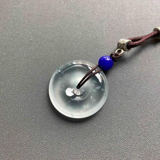 玻璃种雪花棉厚庄飘花翡翠平安扣 商品图5