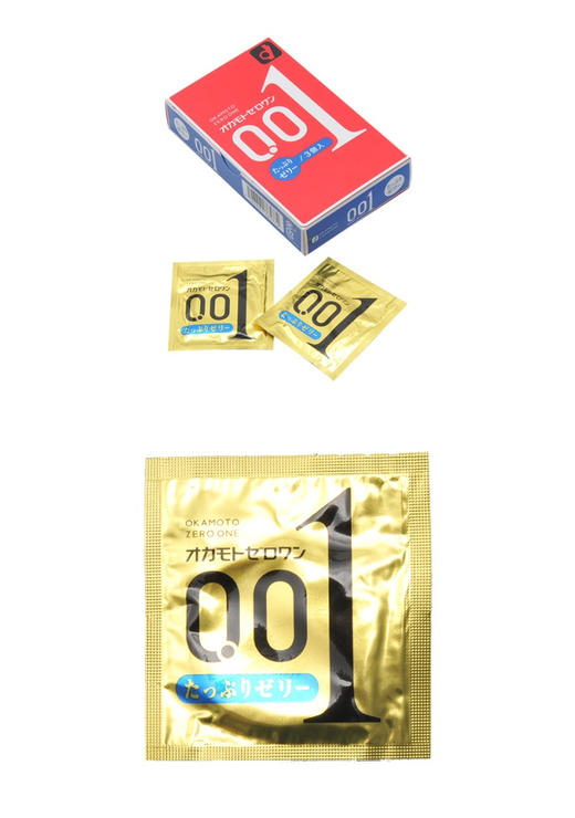 日本冈本okamoto超薄双倍润滑001安全套避孕套3枚盒本土版日本直邮