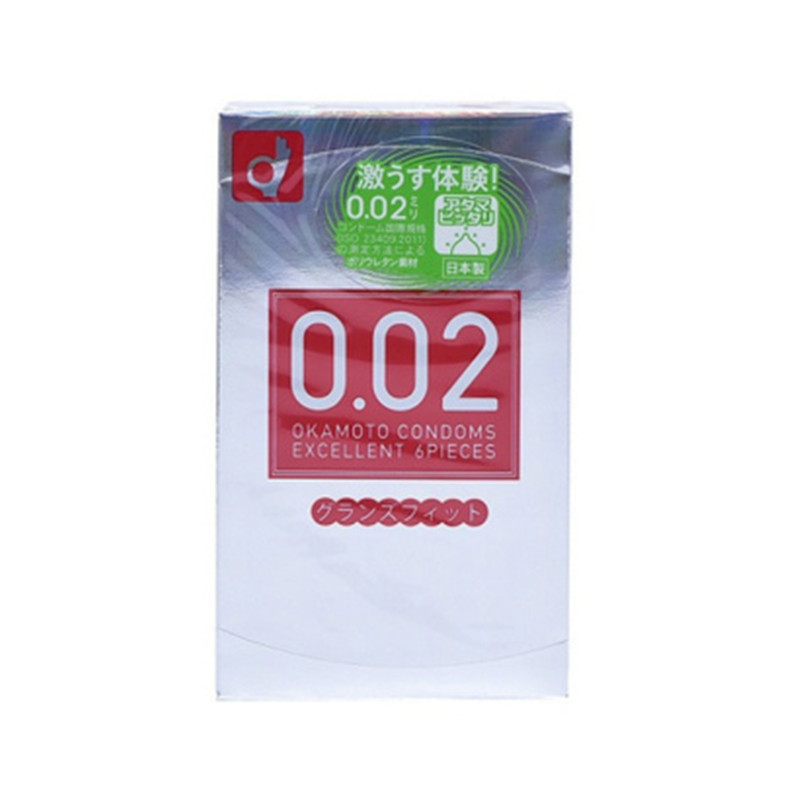 日本冈本OKAMOTO 0.02EX薄度均一避孕套大头型6只/盒 日本直邮JPY带授权招加盟代理