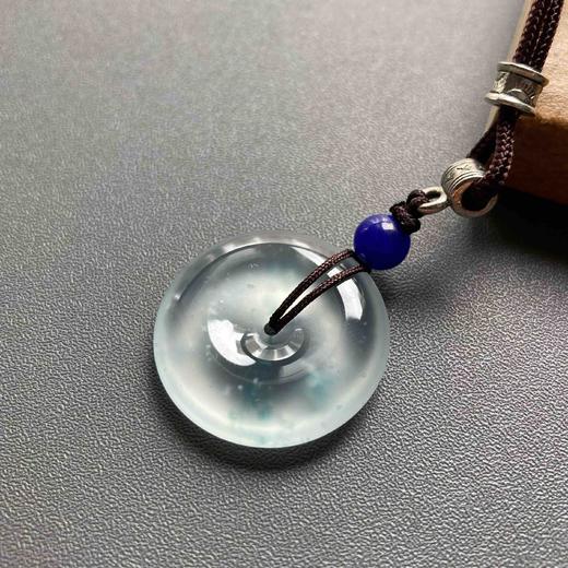 玻璃种雪花棉厚庄飘花翡翠平安扣 商品图1