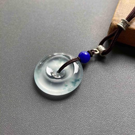 玻璃种雪花棉厚庄飘花翡翠平安扣 商品图1