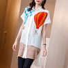 SS-06-2202真丝  上衣短袖气球印花新款宽松半袖衬衫 商品缩略图3