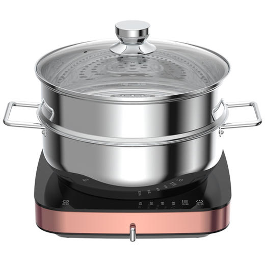 美的(509257)电磁炉C22-S301 恒匀火 2200W大火力 家用定时炒菜火锅电磁炉 配蒸锅FX 商品图0