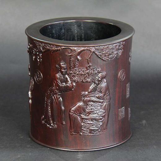 文苑图°黑檀笔筒大款&小款 商品图4