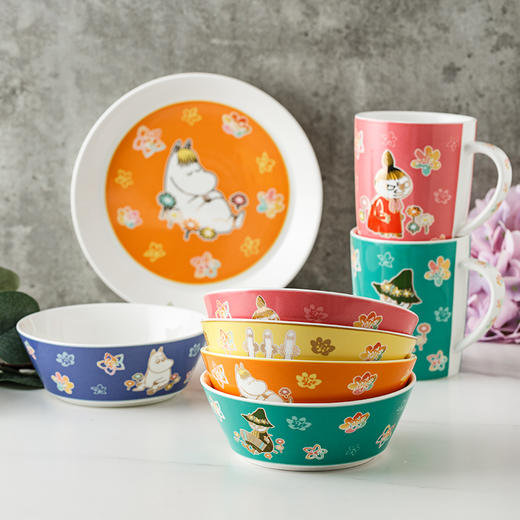 Moomin姆明 欢乐时光系列 北欧风陶瓷大容量创意马克杯 沙拉碗 圆盘 商品图1
