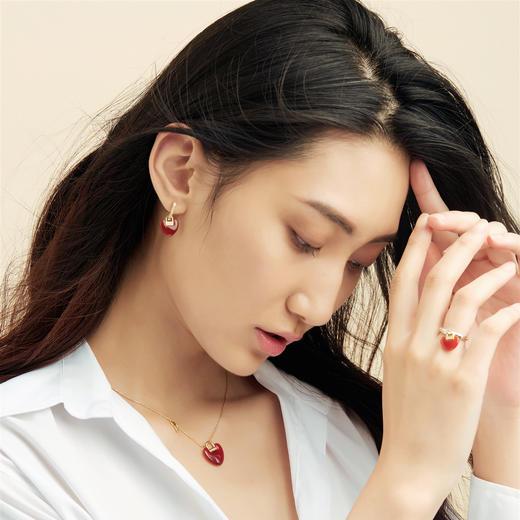 「 怦然心动 」红玛瑙戒指 商品图3