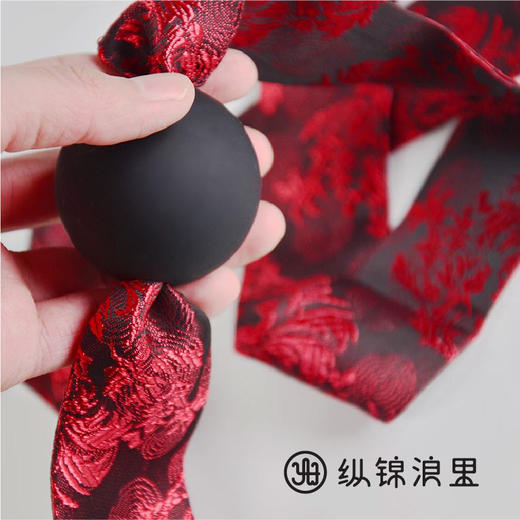 刺绣缎带口球口塞不卡头发 复古风 硅胶材质 商品图2