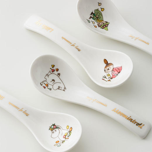 Moomin姆明生活日记汤勺 可爱陶瓷创意 勺子 沙拉碗 高脚碗 商品图5