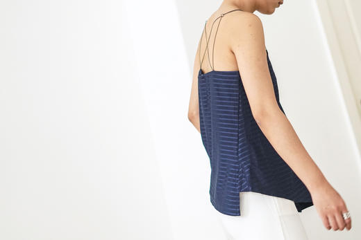 ACFN | 条纹吊带上衣 - 灰 / 黑 / 蓝 商品图9