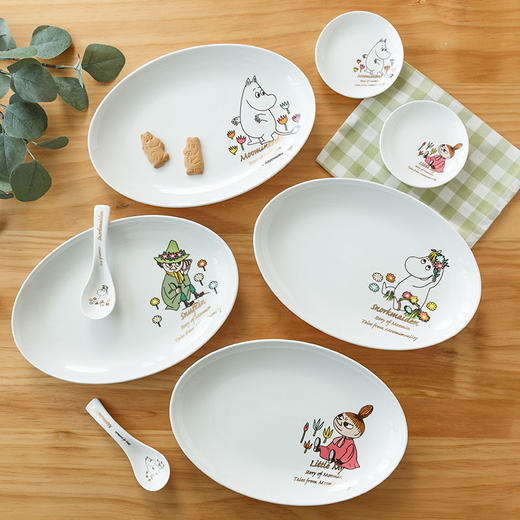 Moomin姆明生活日记 创意陶瓷小蝶 主餐盘 圆盘 商品图11