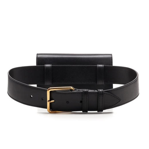 Alexander McQueen 亚历山大麦昆 女士通用典雅腰包 胸包 黑色 610184 1CW0T 1000 商品图2