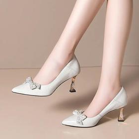 OLD-RB2188时尚优雅，新品粗跟尖头浅口四季单鞋