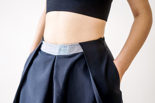 ACFN | 8分阔腿裤 - 黑 商品图2