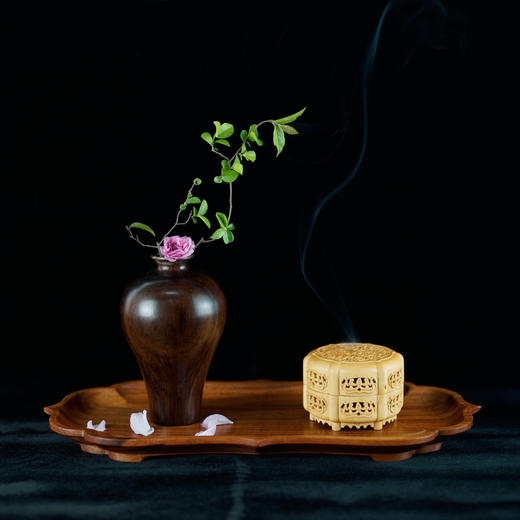 梅瓶°黑檀 花瓶花插 商品图2