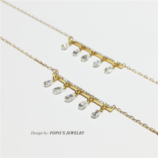 【每日特选】18K黄金钻石吊胆锁骨链(预约看货) 商品图7