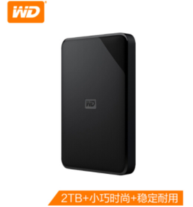 西部数据(WD)2TB USB3.0移动硬盘Elements SE 新元素系列2.5英寸(稳定耐用 海量存储)WDBEPK0020BBK