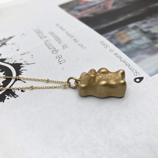 北京仓｜Maggoosh-Gummy-特别款 金色 Mask小熊 项链［希腊设计师］ 商品图1