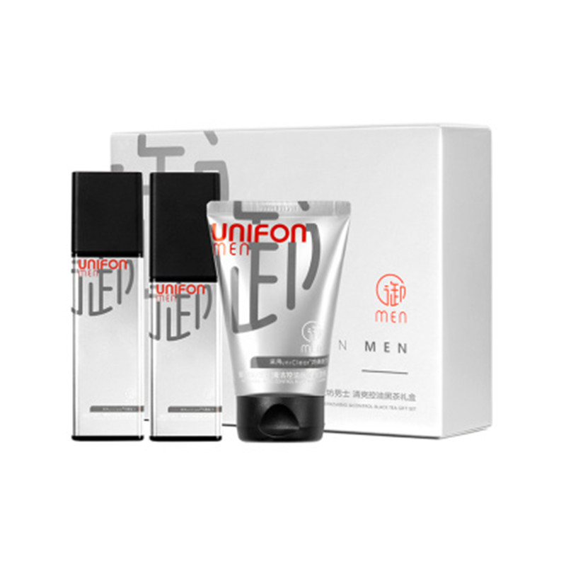 御泥坊男士清爽控油黑茶礼盒(100g+100ml+120ml)JPY带授权招加盟代理