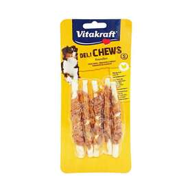 vitakraft 宠物零食犬用牛皮鷄肉卷5指装（中号）55g