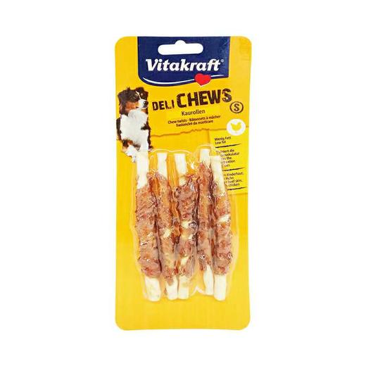 vitakraft 宠物零食犬用牛皮鷄肉卷5指装（中号）55g 商品图0