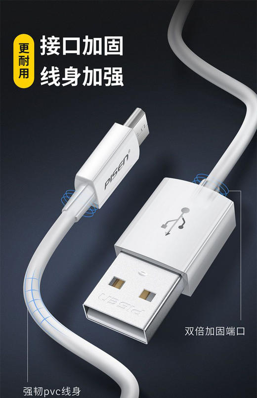 品胜（PISEN）安卓Type-C数据线1米 USB-C手机充电线JPY带授权招加盟代理 商品图7