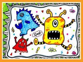 《小怪兽》低幼/绘本【自动发货：下单后，点击手机短信中收到的链接，即可获取文件下载的链接；如有任何问题，可添加客服微信hm33268获得帮助】
