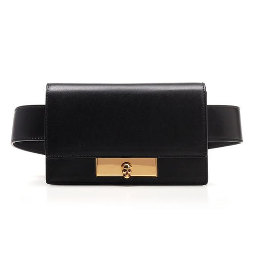 Alexander McQueen 亚历山大麦昆 女士通用典雅腰包 胸包 黑色 610184 1CW0T 1000 商品图0
