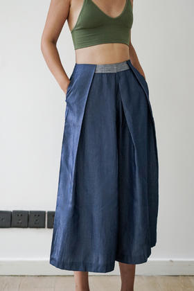 ACFN | 8分阔腿裤 - 蓝