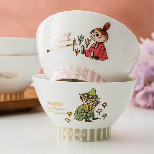 Moomin姆明生活日记汤勺 可爱陶瓷创意 勺子 沙拉碗 高脚碗 商品图2