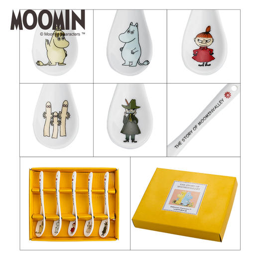 Moomin姆明 芬兰创意卡通陶瓷勺子5支套装精致组合 商品图5