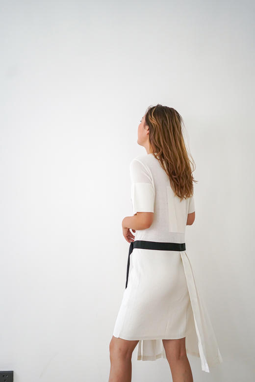 ACFN | 百褶拼接针织短袖连衣裙 商品图3